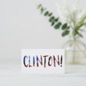 Carte De Visite Hillary Clinton bokeh (Debout devant)