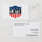 Carte De Visite hillary clinton étoiles et rayures (Devant / Derrière)