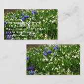 Carte De Visite Hillside of Early Spring Flowers Landscape (Devant / Derrière)