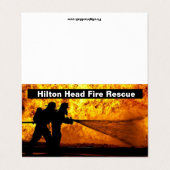 Carte De Visite Hilton Head Fire Secourt repliée (Extérieur déplié)