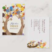 Carte De Visite Hip Bois Arbres texturés (Devant / Derrière)