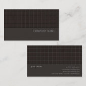 Carte De Visite Hip Carré moderne Motif noir (Devant / Derrière)