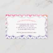 Carte De Visite Hip Chevron Moderne Minimal (Dos)