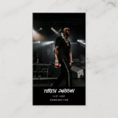 Carte De Visite Hip Hop Rapper Songwriter Signer Photo QR Code (Devant)