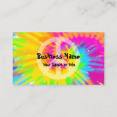 Carte De Visite Hippie à Cravate arc-en-ciel (Dos)