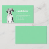 Carte De Visite Hippie great dane pour des amoureux de les chiens (Devant / Derrière)