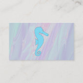 Carte De Visite Hippocampe bleu-clair sur l'arrière - plan de (Dos)