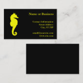 Carte De Visite Hippocampe jaune (Devant / Derrière)