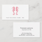 Carte De Visite Hippocampes (Devant / Derrière)