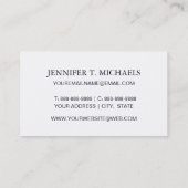 Carte De Visite Hippocampes d'aquarelle sur le motif de bleu (Dos)