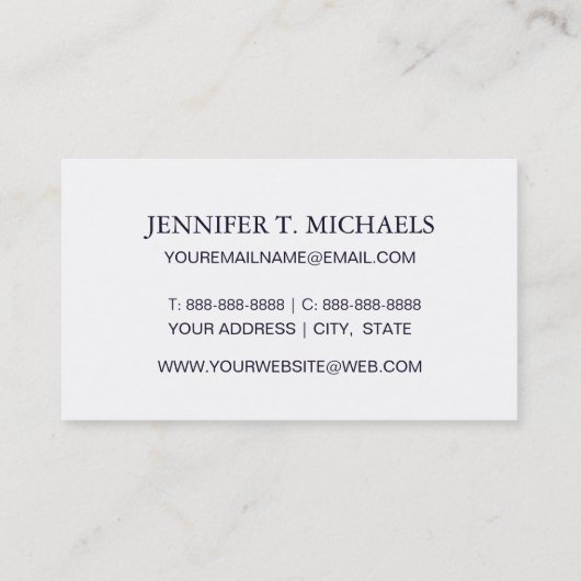 Carte De Visite Hippocampes d'aquarelle sur le motif de bleu (Dos)