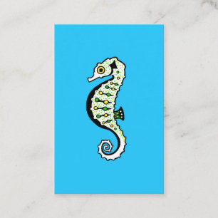 Carte De Visite Hippocampus - SEAHORSE - Nature - Bleu de l'océan