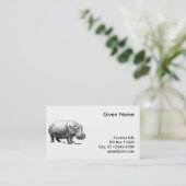 Carte De Visite Hippopotame (Debout devant)