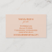 Carte de visite Hipster Rétro, Tangerine (Dos)