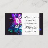 Carte De Visite Hipster Retro Tech Turquoise Lotus Lotus Fleur Feu (Dos)