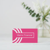 Carte de visite Hipster urbain, rose (Debout devant)