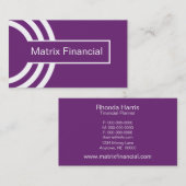 Carte de visite Hipster urbain, violet (Devant / Derrière)