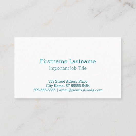 Carte De Visite Hirondelle (style d'impression typographique) (Dos)