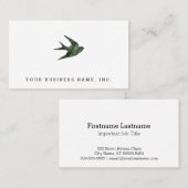 Carte De Visite Hirondelle (style d'impression typographique) (Devant / Derrière)