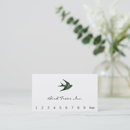 Carte De Visite Hirondelle (style d'impression typographique) (Debout devant)