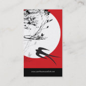 Carte De Visite Hirondelles d'Oriental dans l'Asiatique chic (Dos)