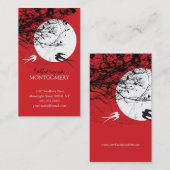 Carte De Visite Hirondelles d'Oriental dans l'Asiatique chic (Devant / Derrière)