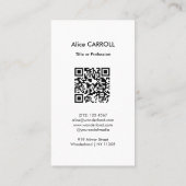Carte De Visite Hiroshige - Conte de Genji Elegant Woman - QR Code (Dos)