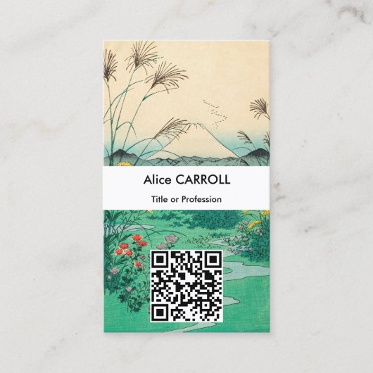 Carte De Visite Hiroshige - Plaine d'Otsuki dans la province de Ka (Devant)