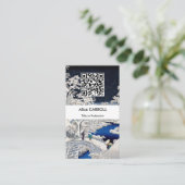 Carte De Visite Hiroshige - Pont de tambours à Meguro - Code QR (Debout devant)