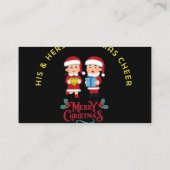 CARTE DE VISITE HIS & HERS CHRISTMAS CHEER (Dos)