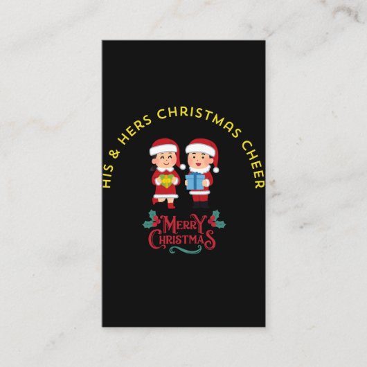 CARTE DE VISITE HIS & HERS CHRISTMAS CHEER (Devant)