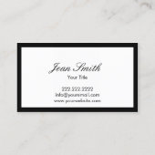 Carte De Visite Histoire de typographie moderne Gras  (Dos)