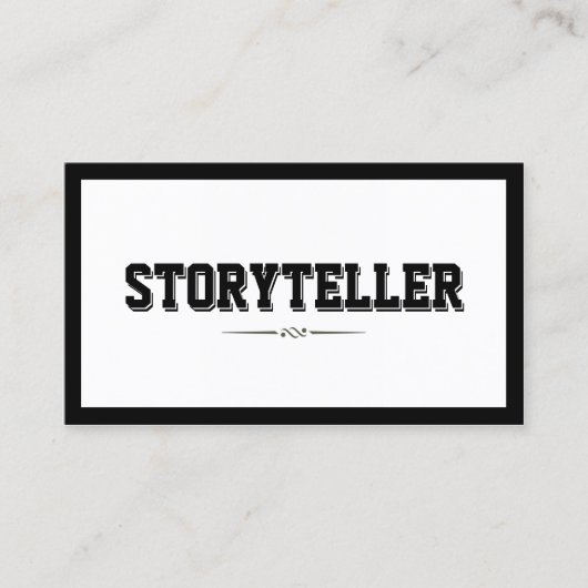 Carte De Visite Histoire de typographie moderne Gras  (Devant)