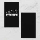 Carte De Visite Historique des turbines éoliennes Évolution de l'é (Devant / Derrière)