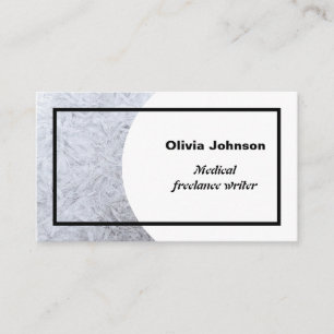 Carte De Visite Hiver frais minimaliste moderne blanc freelance