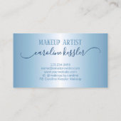 Carte De Visite Hiver Ice Ciel Bleu Parties scintillant Argent Écl (Dos)