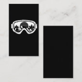 Carte De Visite Hiver Sport Ski Snowboard Snow Landscape Goggets (Devant / Derrière)