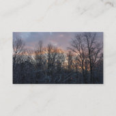 Carte De Visite Hiver Sunrise I Pastel Paysage naturel (Dos)