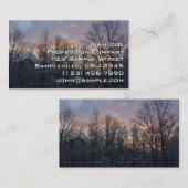 Carte De Visite Hiver Sunrise I Pastel Paysage naturel (Devant / Derrière)