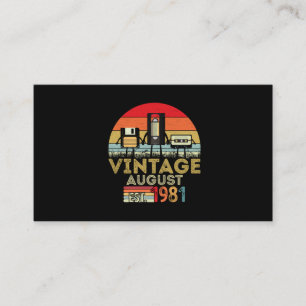 Carte De Visite HNE 1981 Août Vintage 40e anniversaire