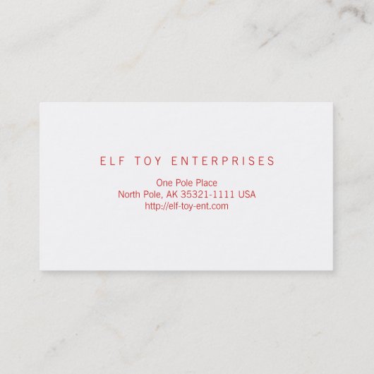 CARTE DE VISITE HO HO HO (Dos)