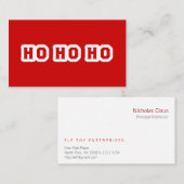 CARTE DE VISITE HO HO HO (Devant / Derrière)