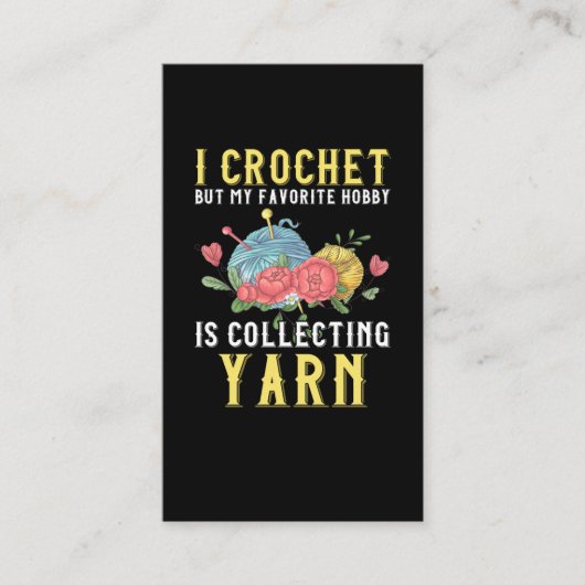 Carte De Visite Hobby de l'artisanat du Crochet Collecte de l'amou (Devant)