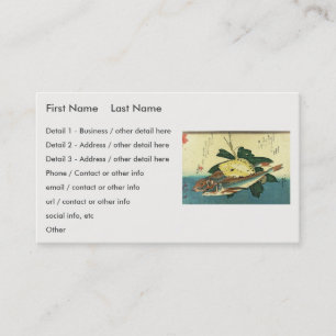 Carte De Visite Hobo & Karei - Impression de poisson japonais Hiro