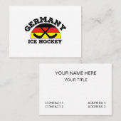 Carte De Visite Hockey Germany (Devant / Derrière)