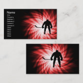 Carte De Visite Hockey rouge (Devant / Derrière)