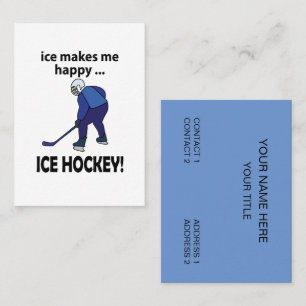 Carte De Visite Hockey sur glace La glace me rend heureux Hockey s