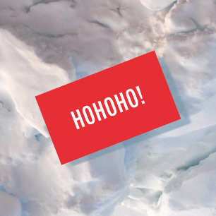 Carte De Visite HOHOHO! Moderne Simple Santa Minimaliste Service R