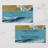 Carte De Visite Hokusai Big Wave Japon Art japonais (Devant / Derrière)