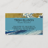 Carte De Visite Hokusai Big Wave Japon Art japonais (Dos)